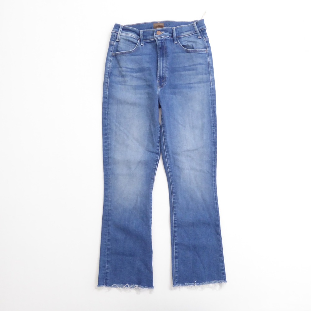 MOTHER Women Jeans Blue The Hustler Ankle Fray Meet Cute 31